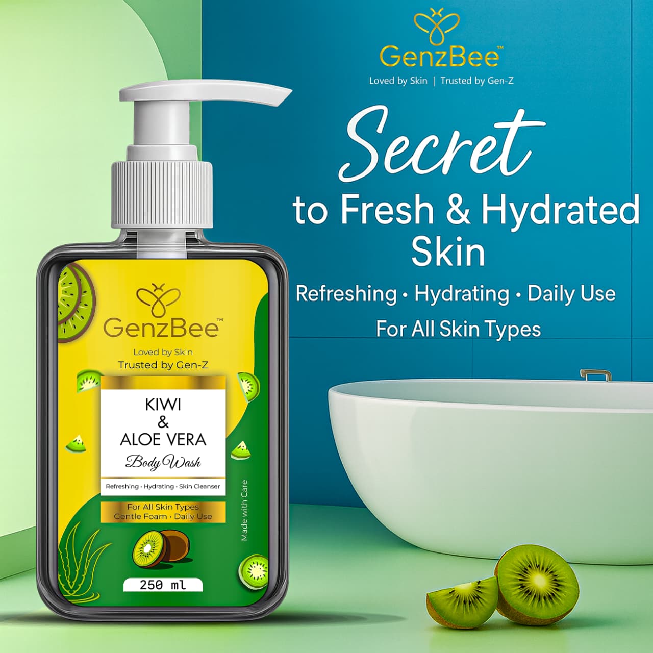 GenzBee Kiwi & Aloe Vera Body Wash